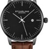 Analog Watch Stuhrling Original Mens Watch Black Brown