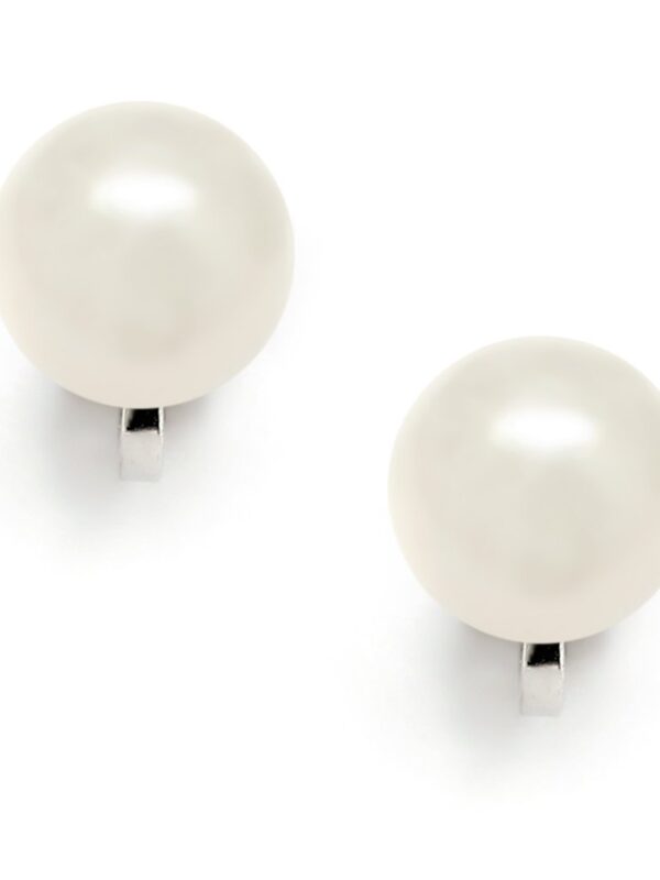 Mariell 9mm Ivory Shell Pearl Clip-On Earrings