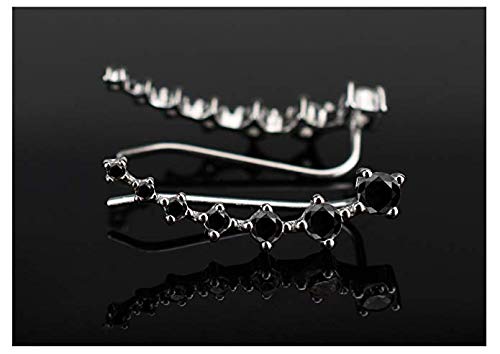 Ear Cuffs Climber Sterling Silver Earrings Hypoallergenic Crystal