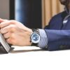 Agelocer Men's Genuine Diamond Dial Blue World time Watch