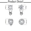 Sparkling Elegance: 4 Pairs of Cubic Zirconia Clip Earrings