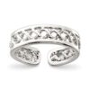 925 Sterling Silver Solid Adjustable Cute Toe Ring Set