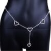 Rhinestone Body Chains Belt Crystal Waist Chains Heart Pendant