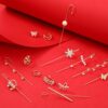 Wrap Crawler Hook Earrings Gold Piercing Climber Earring