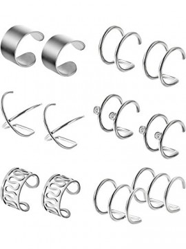 Hestya 6 Pairs Stainless Steel Ear Clips Non