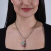 American West Sterling Silver Blue Turquoise and Red Coral
