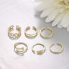 JOERICA 6 PCS Toe Ring for Women Girls