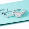 Platinum Engagement Ring Bridal Set 2