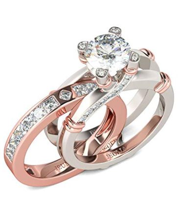 JEULIA Diamond Band Rings for Women cz Sterling Silver