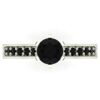 Black Diamond engagement rings 3/4 carat tw 14K White gold