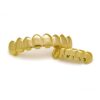 LuReen Shiny 14k Gold Silver Grillz 8 Teeth Top