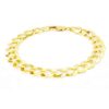 Nuragold 10k Yellow Gold 11mm Cuban Curb Link Chain Bracelet
