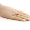 Gem Stone King 0.49 Ct Blue Oval Tanzanite and Blue Diamond Ring