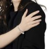 Tennis Bracelet Diamond Miracle-Set Double Swoosh Wave Style