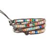 YGLINE 7 Chakra Balancing Leather Wrap Crystal Bracelet