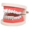 Make a Statement with Style – Silver CZ Bar Grillz Set Top & Bottom with Molding Bars