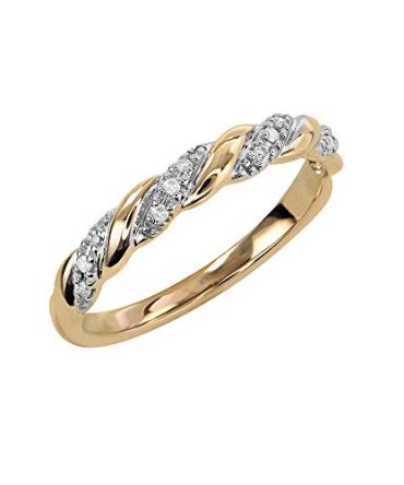Brilliant Expressions 10K Yellow Gold 0.06 Cttw Conflict Free Diamond