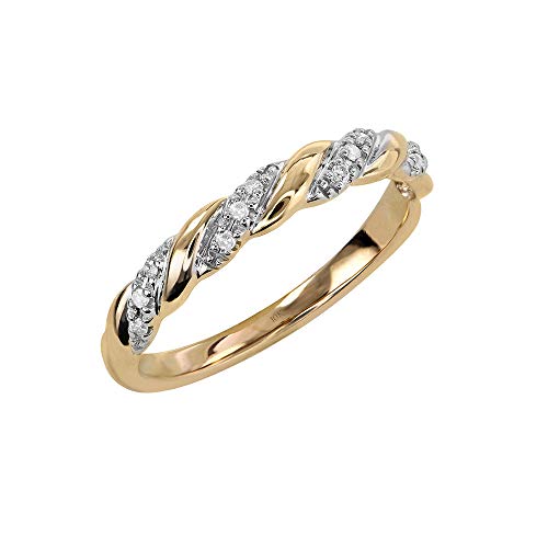Brilliant Expressions 10K Yellow Gold 0.06 Cttw Conflict Free Diamond