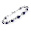 Silver Blue Sapphire Women's Tennis Bracelet