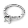 10k White Gold 4-Prong Petite Twisted Vine Simulated 1.0 CT Diamond