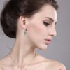 Gem Stone King Sterling Silver Simulated Aquamarine Dangle Earrings