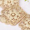 Alilang Golden Tone Matte Filigree Floral Cut Collar Necklace