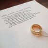 7mm Titanium Ring Gold Plated Wedding Band