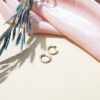 Timeless Elegance: PAVOI 14K Yellow Gold Plated Huggie Stud Earrings
