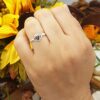 Dazzlingrock Collection 10K White Diamond & Blue Sapphire