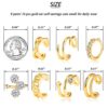 8 Pairs Gold Ear Cuffs Set Earrings Sparking Adjustable Helix