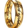 7mm Titanium Ring Gold Plated Wedding Band