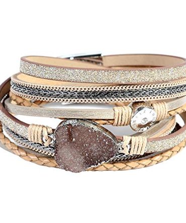 Bohemian Wrap Magnetic Bracelet Faux Suede Leather