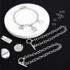 12 Pieces Silver Alloy Chain Bracelets with OT Toggle Clasps – Minimalist DIY Jewelry for Men & Women