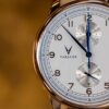 Varsche Analog Dress Wrist Watch with Genuine Leather Strap