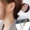 Cuff Wrap Crawler Hook Earrings Rhinestone