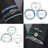 RIOSO 22 Pcs Wave Strand Bracelet Set