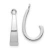 14k White Gold J Hoop Earrings Ear Hoops Set