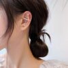 Ear Wrap Earrings - Elegant Crystal Craved Gold-tone