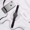 Minimalist Wrist Watch Analog Deep Gray Date BUREI