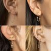 7 Pcs Dainty Minimalist Chain Cuff Earrings