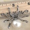 Alilang Gunmetal Tone Shine Clear Crystal