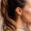 Dainty Gold Snake Ear Cuff – 18K & 14K Gold Twist Serpent Ear Wrap, Non-Pierced Elegant Jewelry
