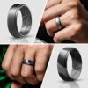 Grey Camo, Gunmetal Silicone Wedding Ring for Men