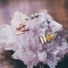 PAVOI 14K Gold Plated Mini Bar Stud Earrings