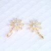 Elevate Your Holiday Glam with Christmas Cubic Zirconia Snowflake Dangle Earrings - Perfect for Frozen Winter Vacations