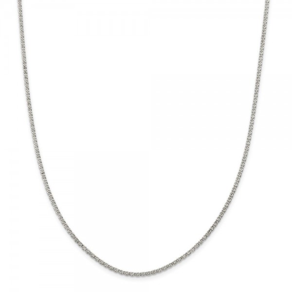 Sterling Silver 2mm Link Anchor Pendant Charm Necklace Chain