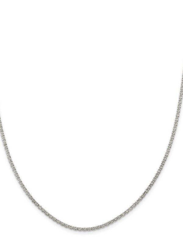 Sterling Silver 2mm Link Anchor Pendant Charm Necklace Chain
