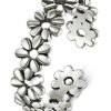 Daisy Flower Hawaiian Adjustable Band Ring: 925 Sterling Silver Toe Ring Supporting The American Red Cross.