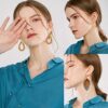 Boho Statement Tassel Rattan Leather Earrings Ethnic