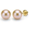 14k Yellow Gold Pearl Screw-back Stud Earrings